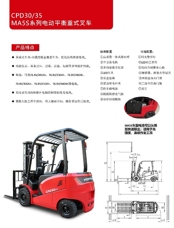 合派平衡重式叉⻋